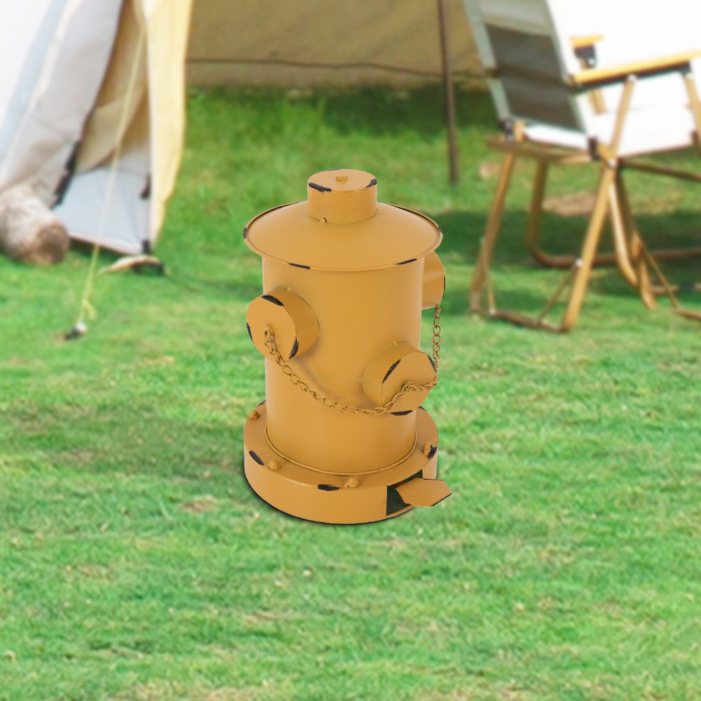 Yellow Retro Step-on Garbage Can Indoor Outdoor 11.8*15.35 In Waste Bin W/ Pedal