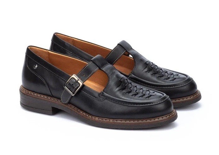 Pikolinos Women's Aldaya W8J-4862 Buckle Loafer - Black Size 36 US 5 5.5