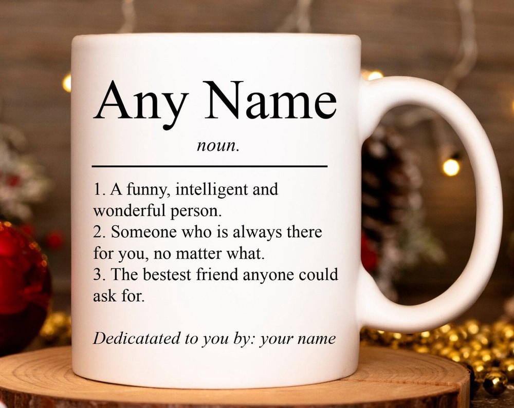 Best Friend Definition: Coffee Mug Personalized Custom Gifts Gifts Custom Best