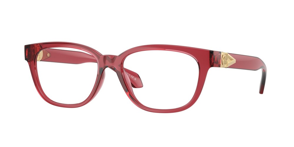 Versace VE3376U 5523 Transparent Red Round 51mm Women's Eyeglasses