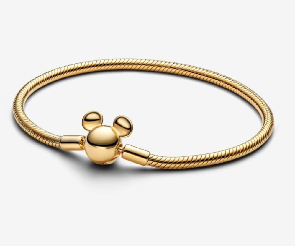 NEW ™ Pandora Mickey Mouse Clasp Snake Chain Bracelet