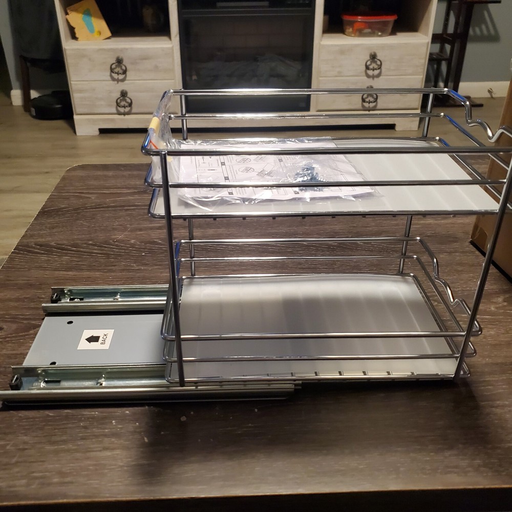 Double Spice Rack Cabinet Organizer – Expandable 2-Tier Storage  -image