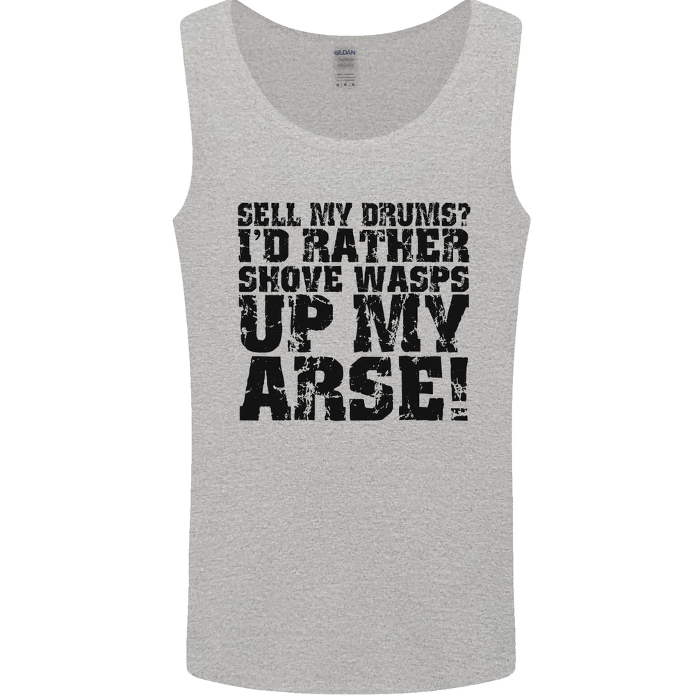Sell My Drums? Drums Drummer Drumming Mens Vest Tank Top