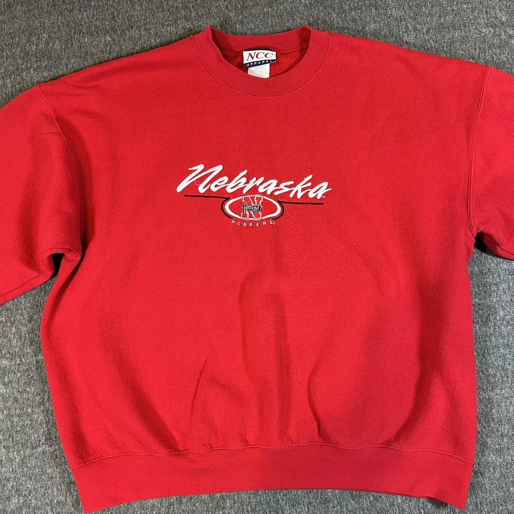Vintage Nebraska Cornhuskers Sweatshirt Mens M/L? College Sweater NCC Football