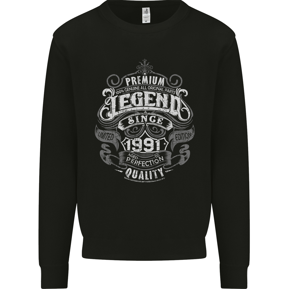 Premium Legend 34th Birthday 1991 Mens Sweatshirt Jumper