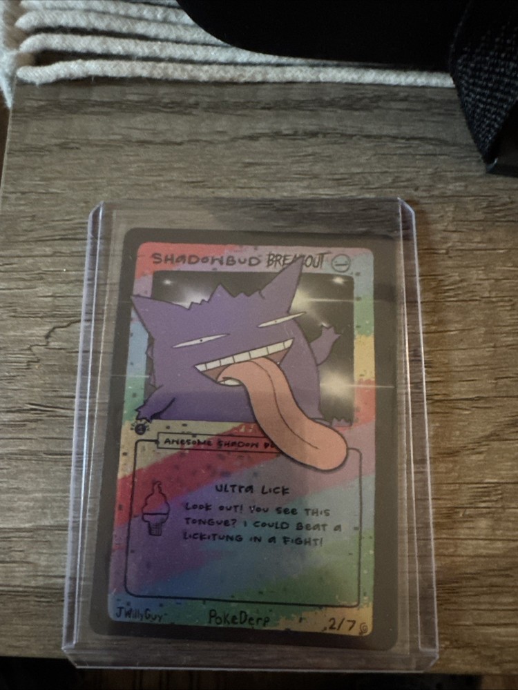 Gengar Shadowbud 2/7 Derpy Card 1st Edition BREAKOUT Rare  