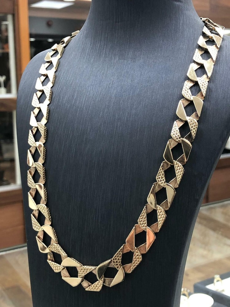Mens 20mm Big Heavy Miami Cuban Link Chain Necklace 14KYellow Gold Plated Silver