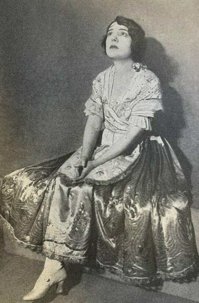 1920 Vintage Magazine Illustration Actress Maria Ascarra