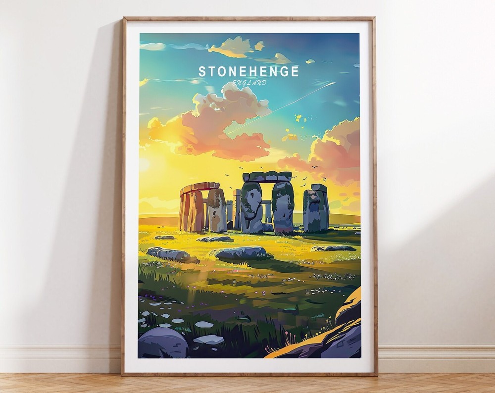 Stonehenge Travel Print England Stonehenge Wall Art England City Travel Poster