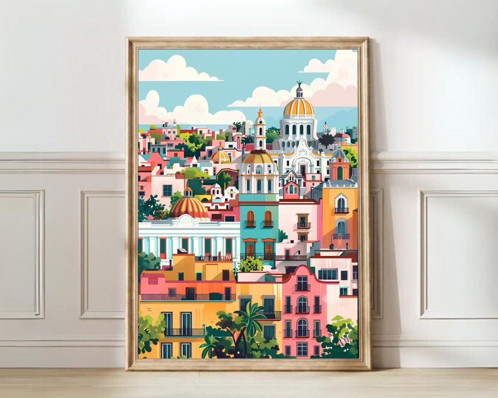 Mexico Print Mexico City Illustration Ciudad De Mexico Travel Poster Mexico