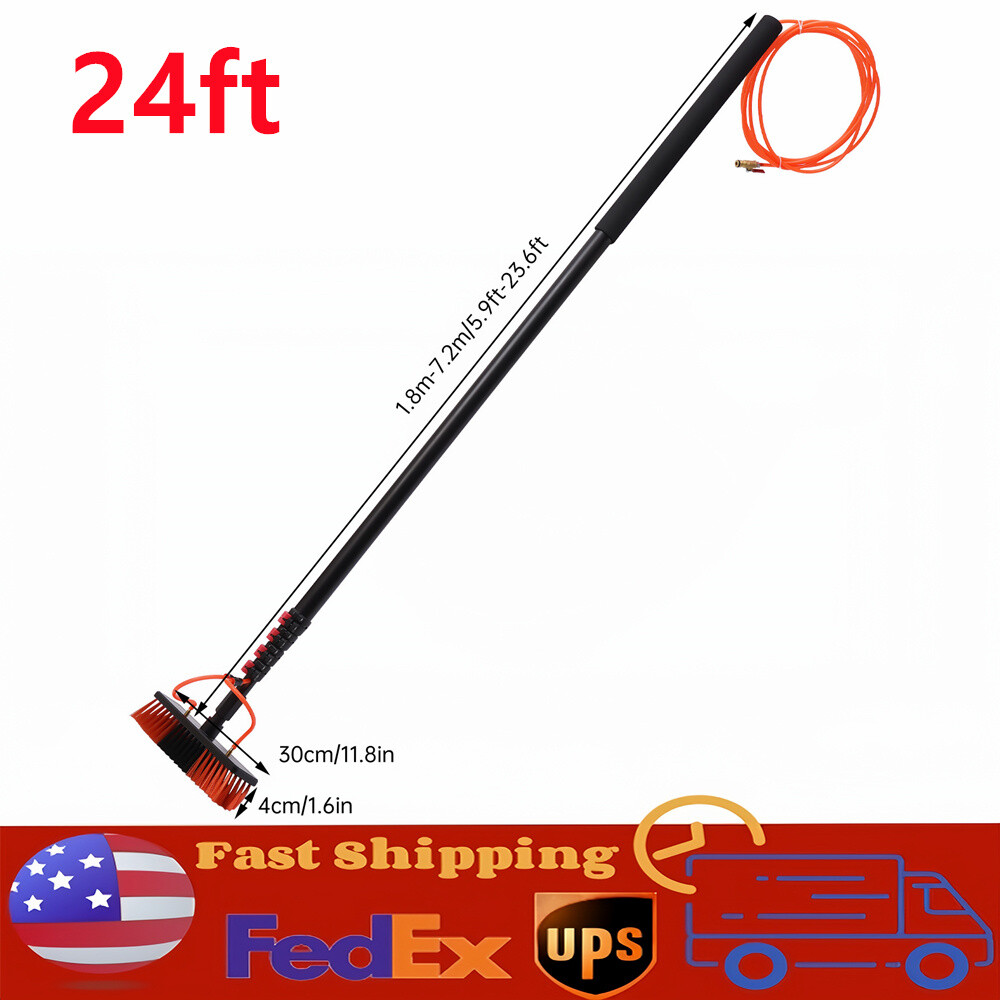 Solar Panel Cleaning Brush with Extendable Pole for Windows and Panels