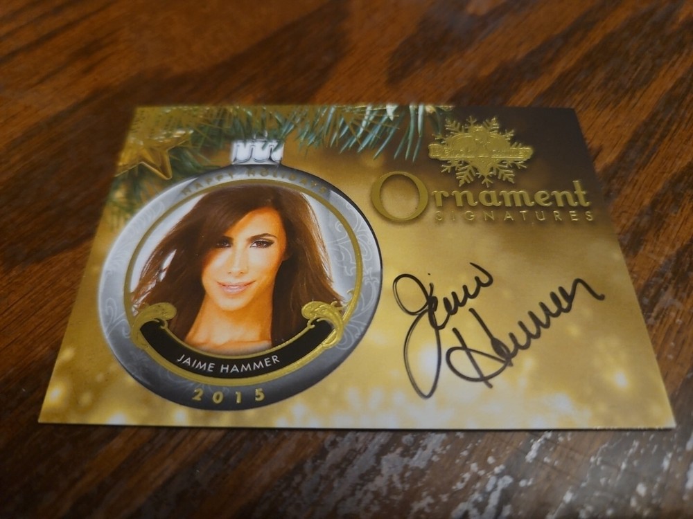 Benchwarmer 2015 Jaime Hammer Happy Holidays Ornament Signatures Auto Playboy