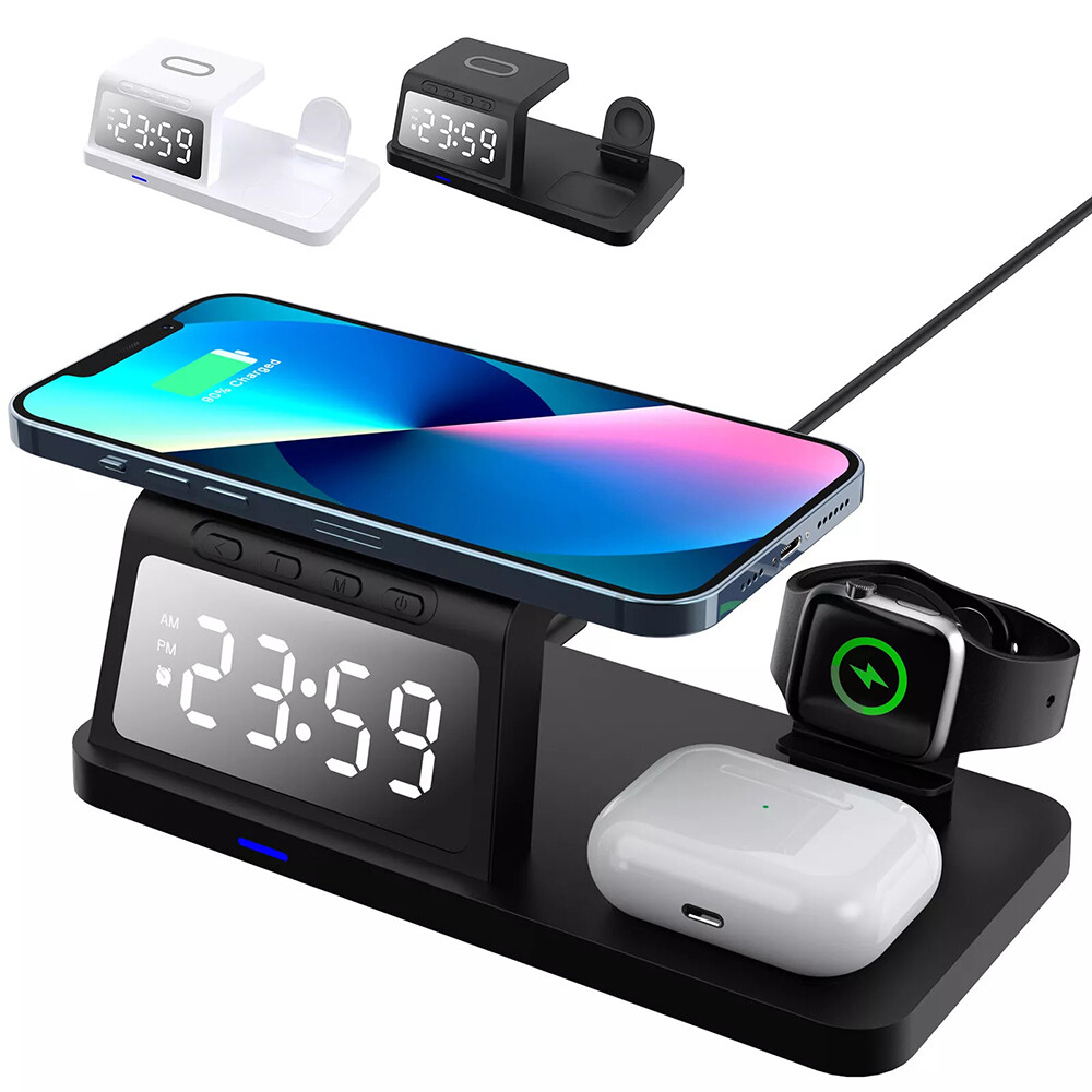 5in1 Wireless Charger Dock Station For Apple Watch Air Pods iPhone 16 Pro Max 15