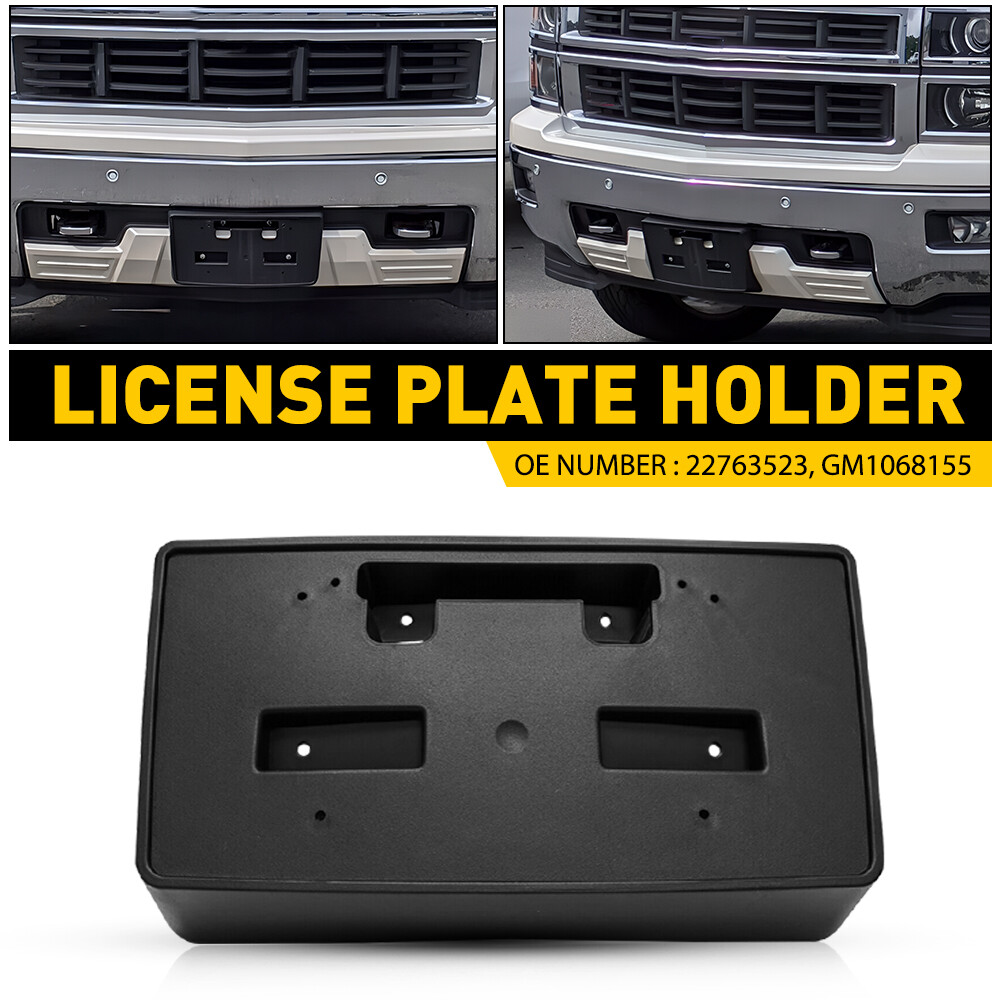 Front Bumper License Plate Holder for 14-15 Chevy Silverado 1500