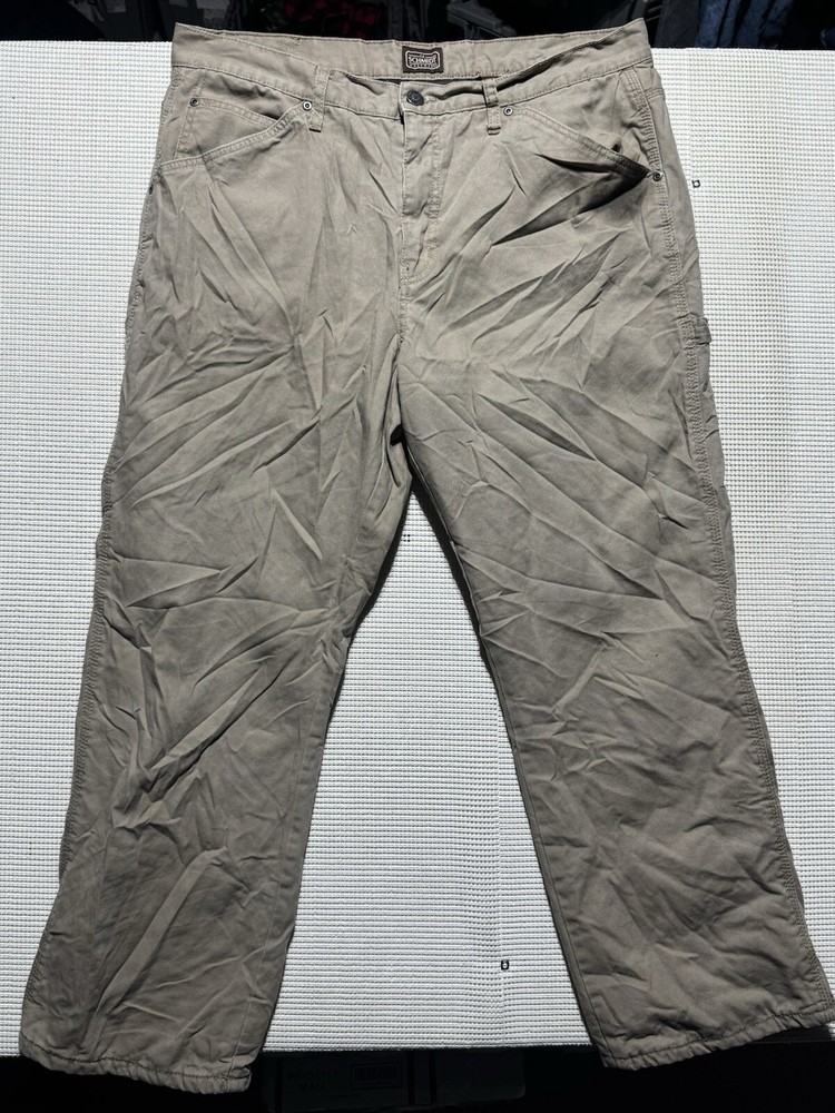 Men's 38x30 C.E. Schmidt Workwear Brown Canvas Carpenter Utility Work Pants