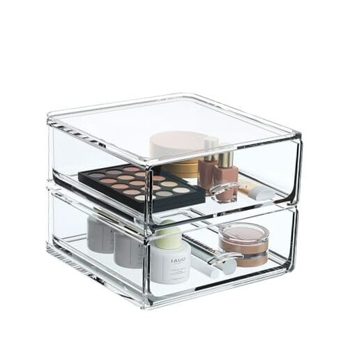 Plastic Drawer Storage, Makeup Organizer Countertop, Skincare, Jewelry, Desk,