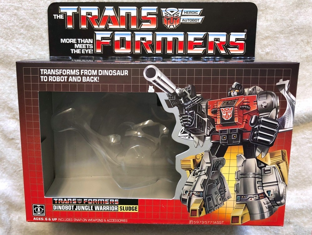 Rare TRANSFORMERS G1 Dinobot Sludge with Box, Insert, Bubbles & Manual Autobot Collectible