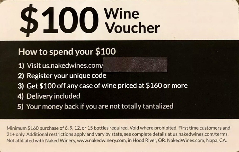 $100 nakedwines.com Wine Voucher Gift Card Check Reviews-image