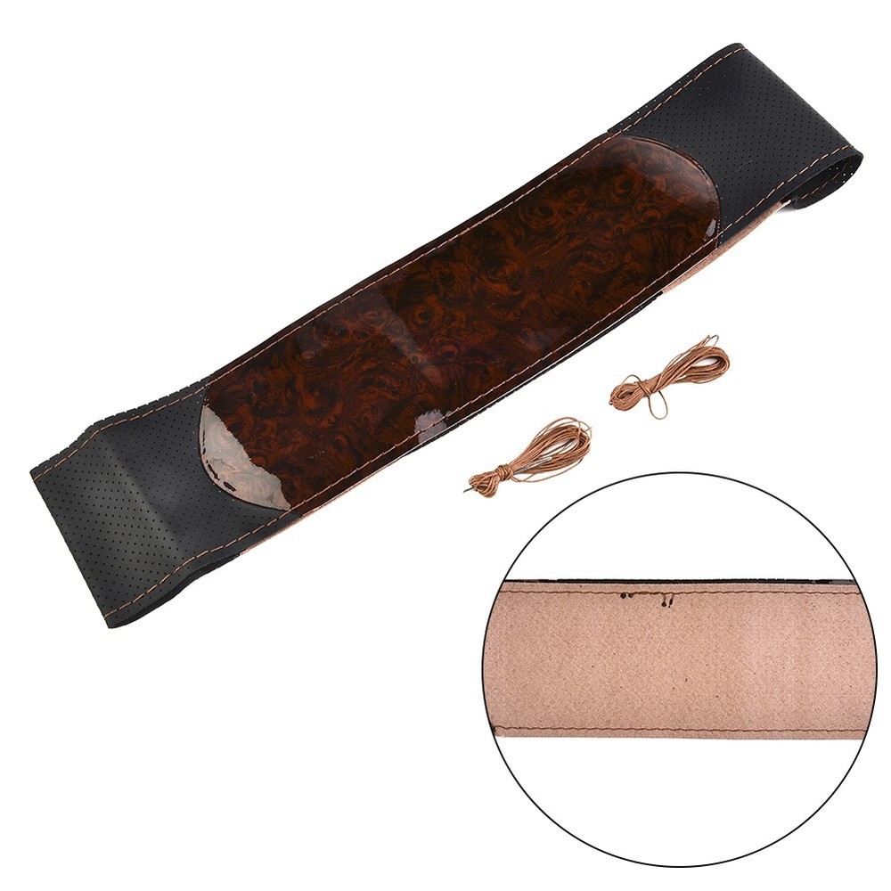 Steering Wheel Cover Kit for 37-38cm Cars in Peach Wood Finish