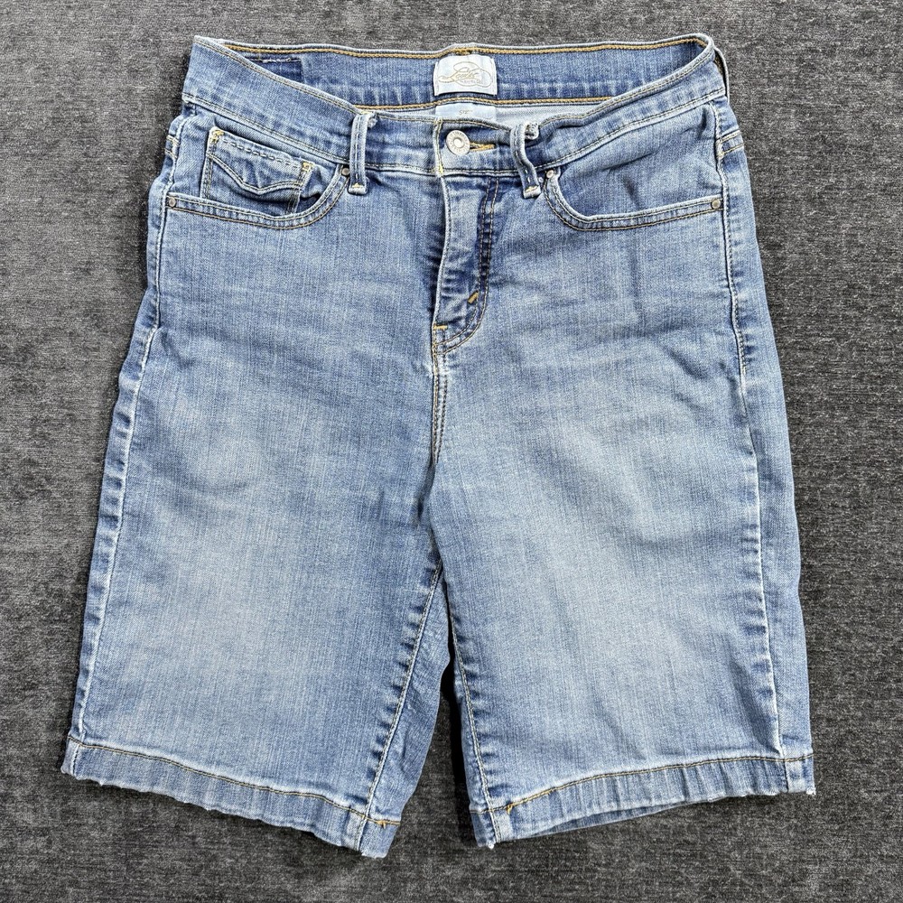 Levis 512 Women’s Perfectly Slimming Stretch Light Blue Denim Shorts Size 6