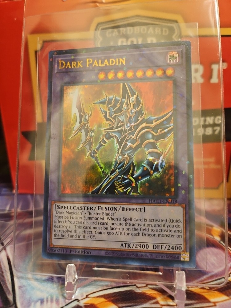 Dark Paladin 1st Edition HAC1-EN018 Super Rare Yugioh Card