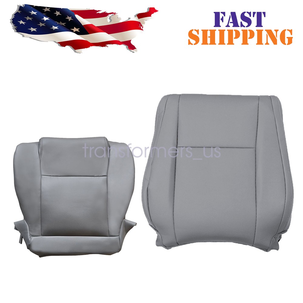 2007-2013 Toyota Tundra Work Truck Gray Driver Seat Cover Set Top & Bottom