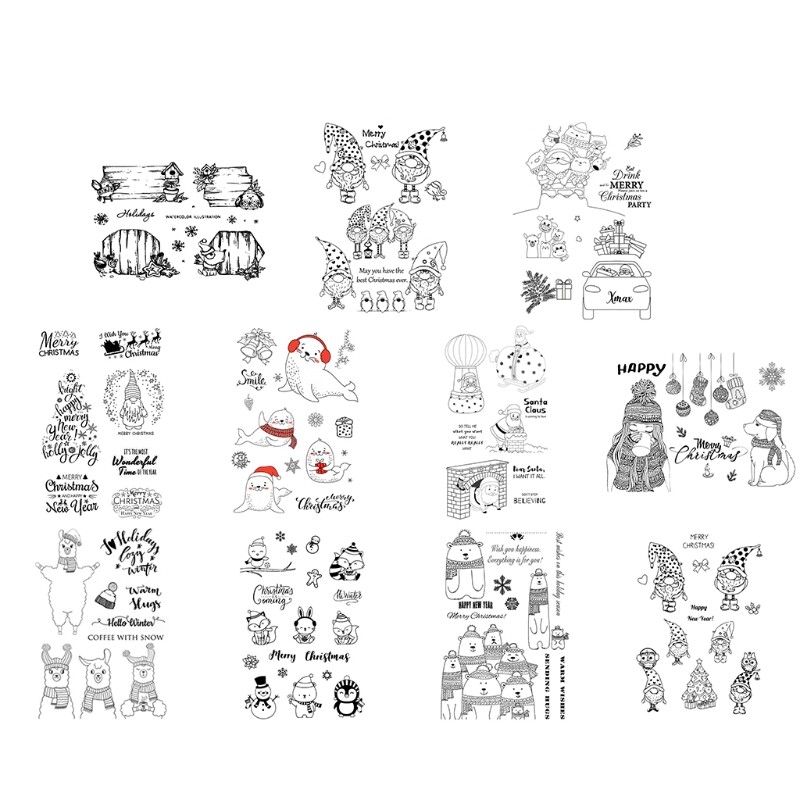 Christmas Series Silicone Clear Seal Stamp DIY Scrapbook Embossing Photo Album