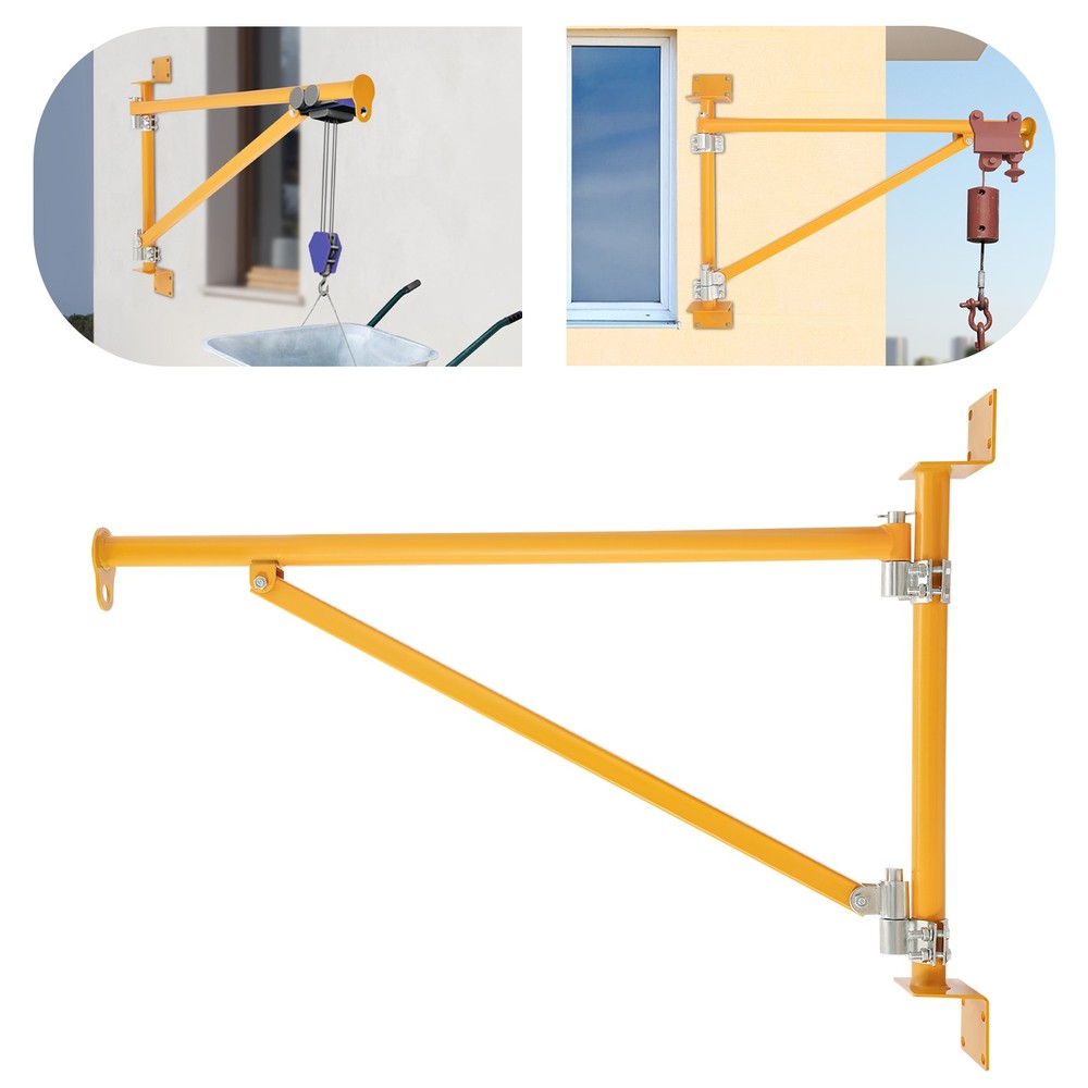Wall Mounted Crane Bracket, Alloy Steel Hoist Bracket, Crane Swing Arm With Pole