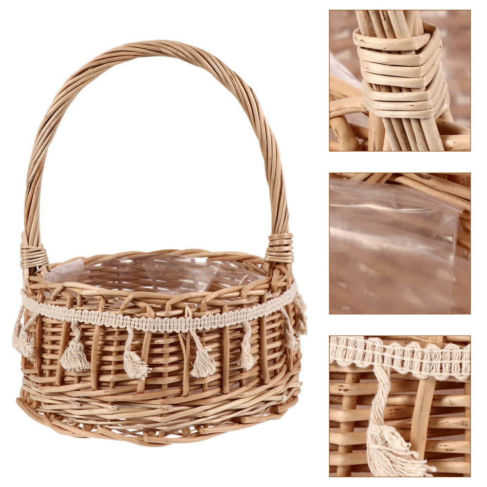 Blanket Basket Plant Flower Breathable Planter Wall Hanging Girl