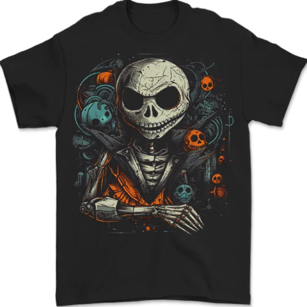 Jack Skeleton Halloween Evil Demon Mens T-Shirt 100% Cotton