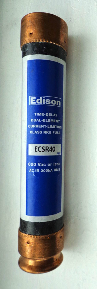 Edison ECSR40 Time Delay Dual Element Fuse, 40 Amp, Class RK5, New!!