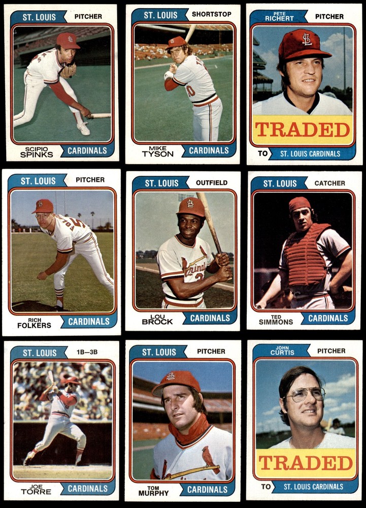 1974 Topps St. Louis Cardinals Team Set 24 of 32 NM 6909895