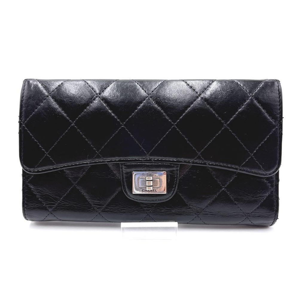 Chanel 2.55 Long Wallet Silver Hardware Authentic Pre-Owned Luxury