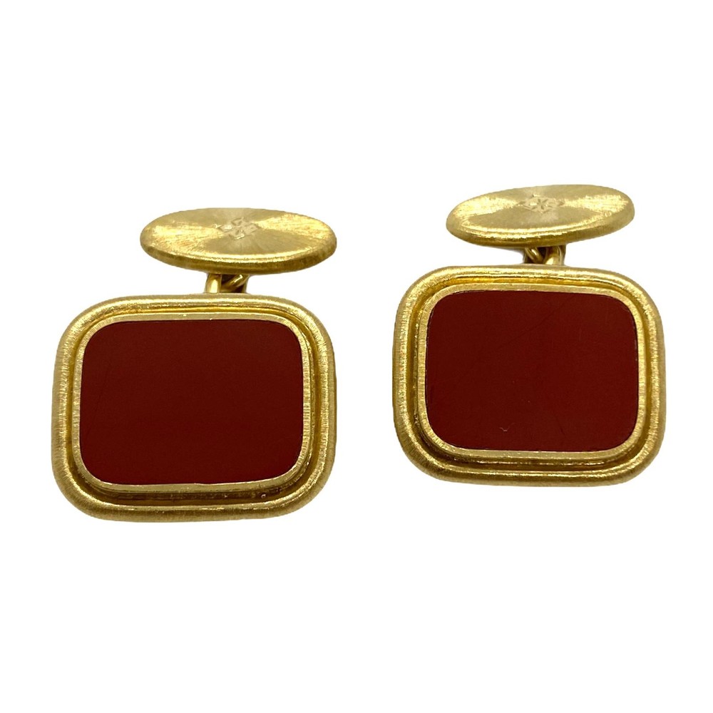 Mario Buccellati Hardstone 18k Gold Cufflinks