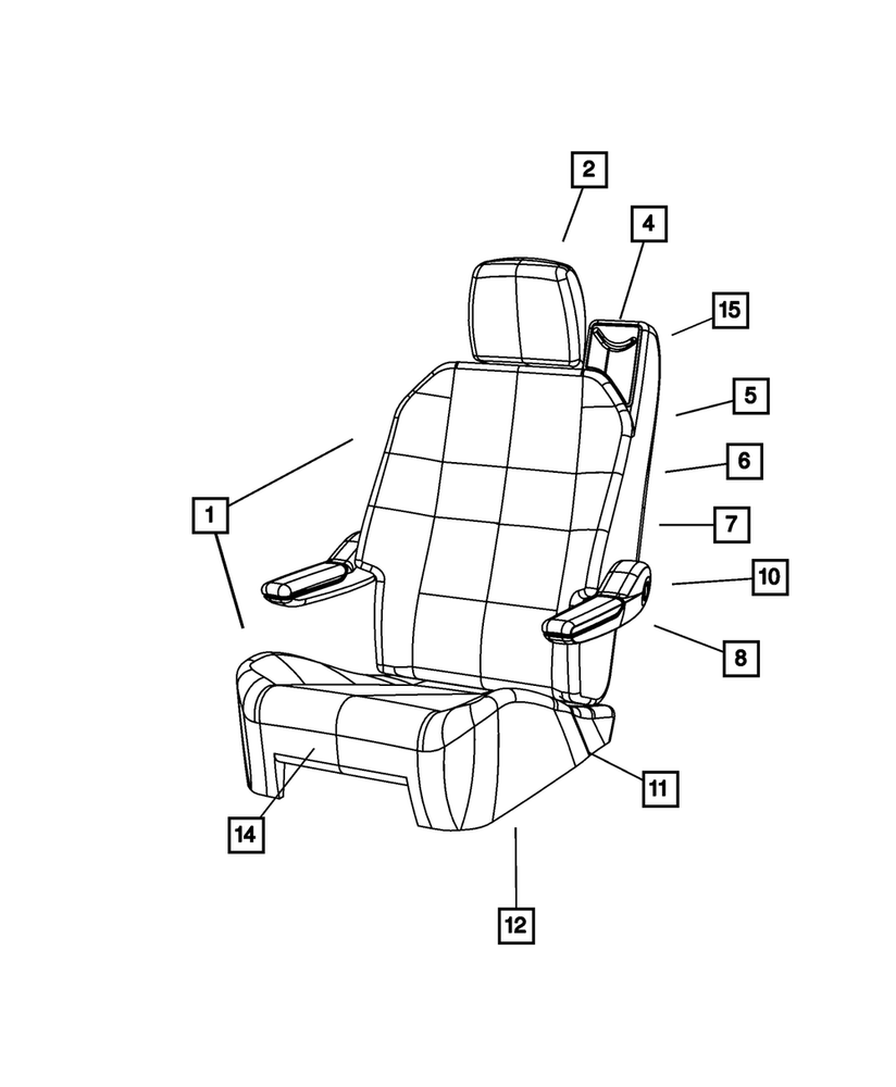 Genuine Mopar Rear Seat Cushion Cover 1LC361S3AA