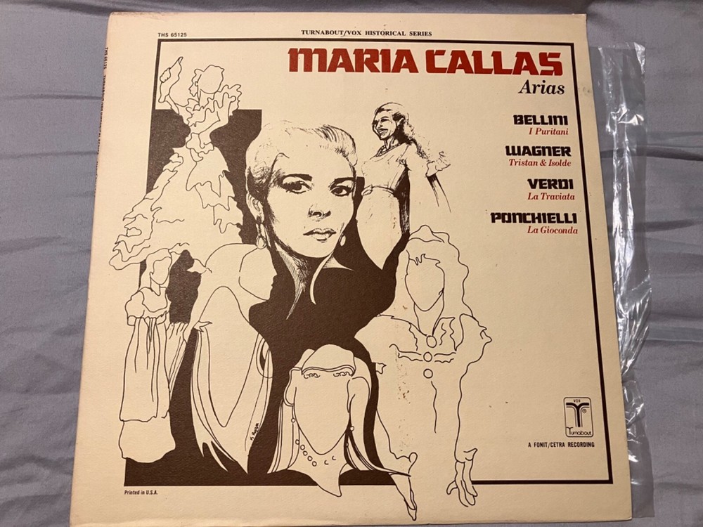 Vintage Maria Callas Arias LP Record, Early Recordings