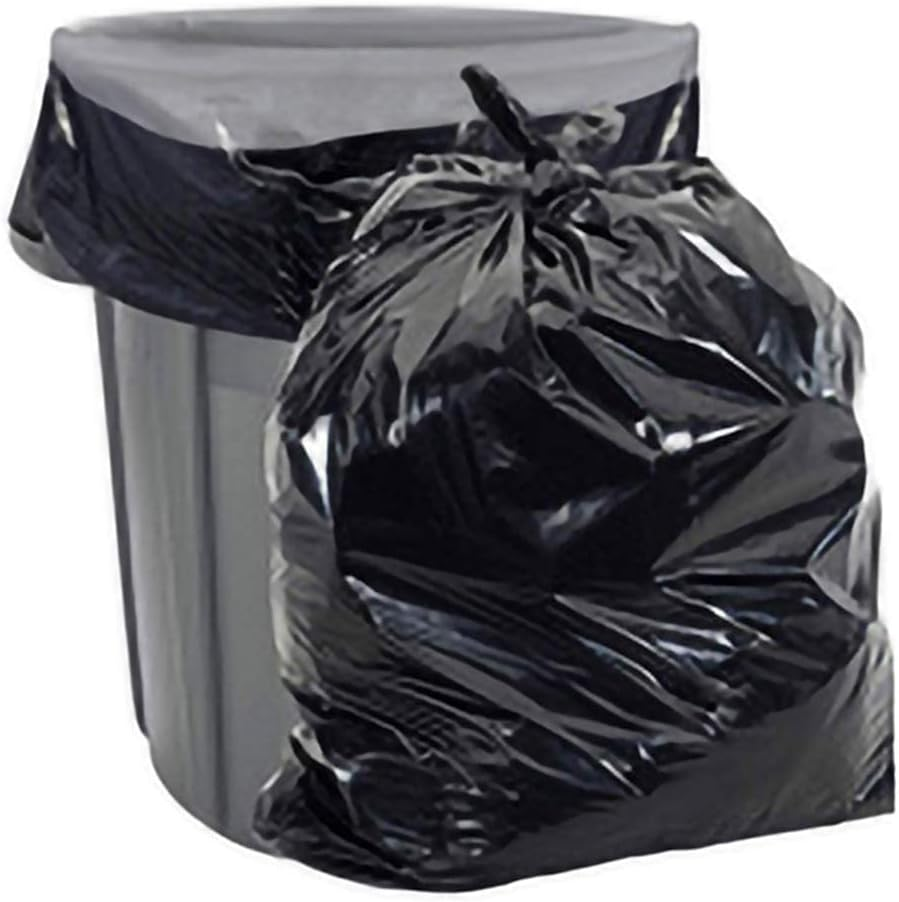 45 Gallon Trash Bags - 2.0 MIL (Eq) Black Heavy Duty Trash Can Liners - 40