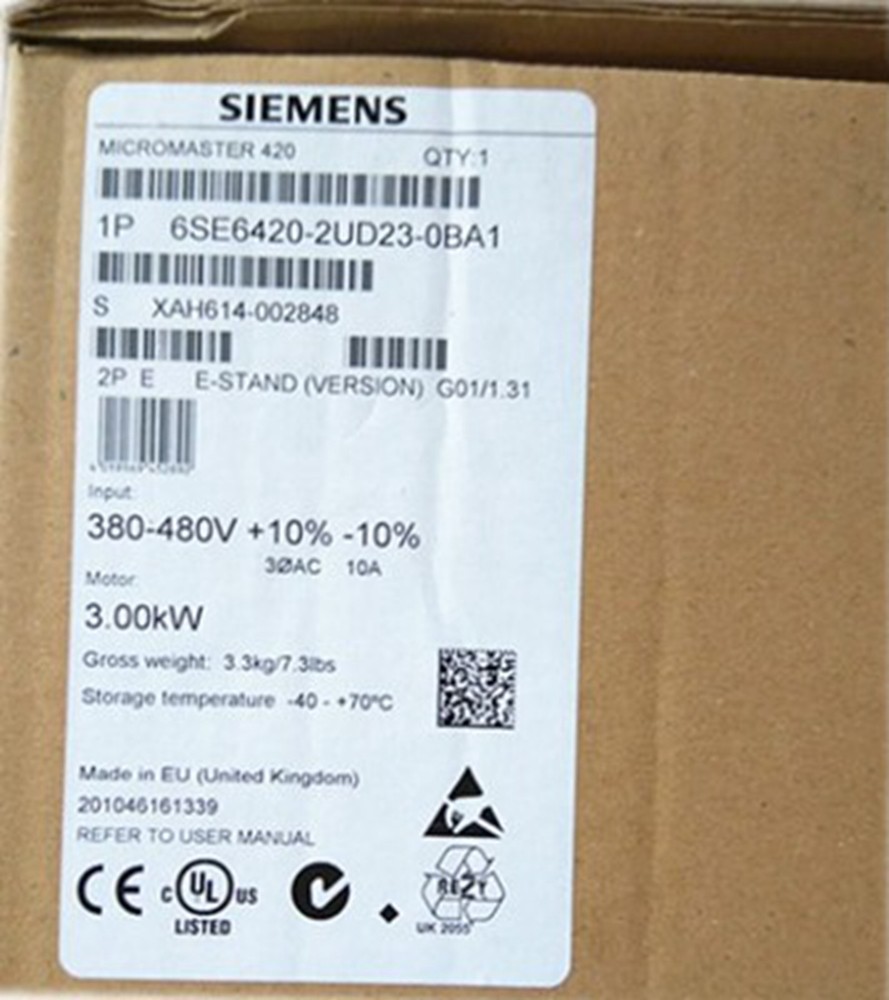 SIEMENS 6SE6420-2UD23-0BA1 MICROMASTER 420 INVERTER DRIVE 3kW NEW