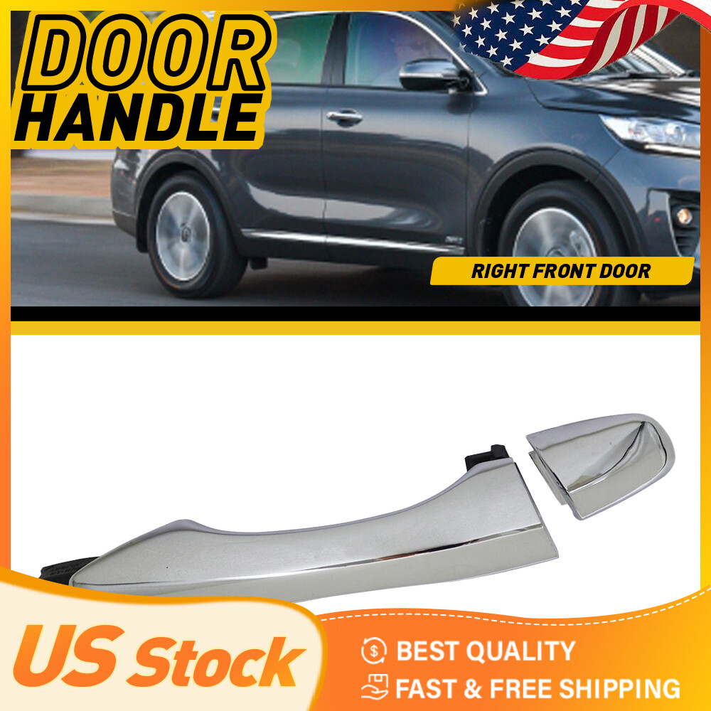 Chrome Outside Door Handle Front RH Passenger For 2016-20 Sorento Kia 82661C5010