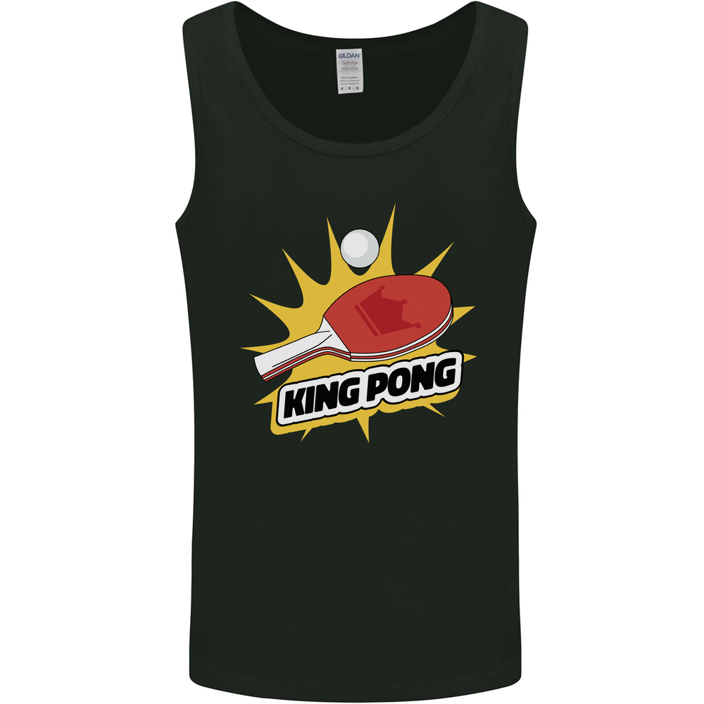 King Ping Pong Table Tennis Funny Mens Vest Tank Top