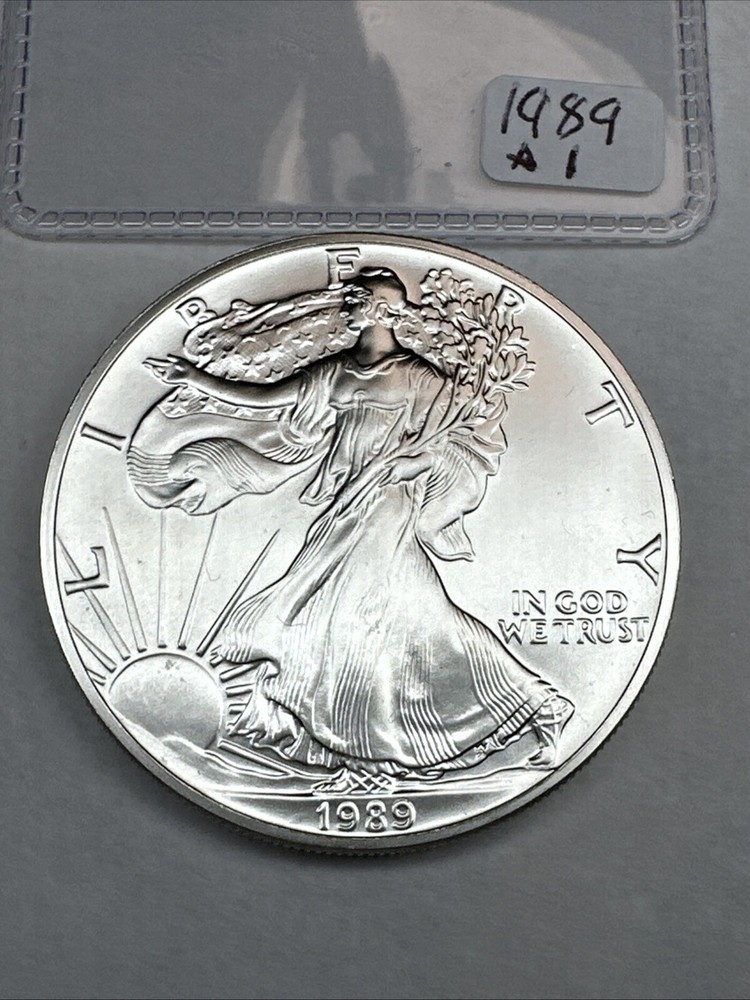 1989 American Silver Eagle Brilliant Uncirculated 1oz 0.999 Fine Silver