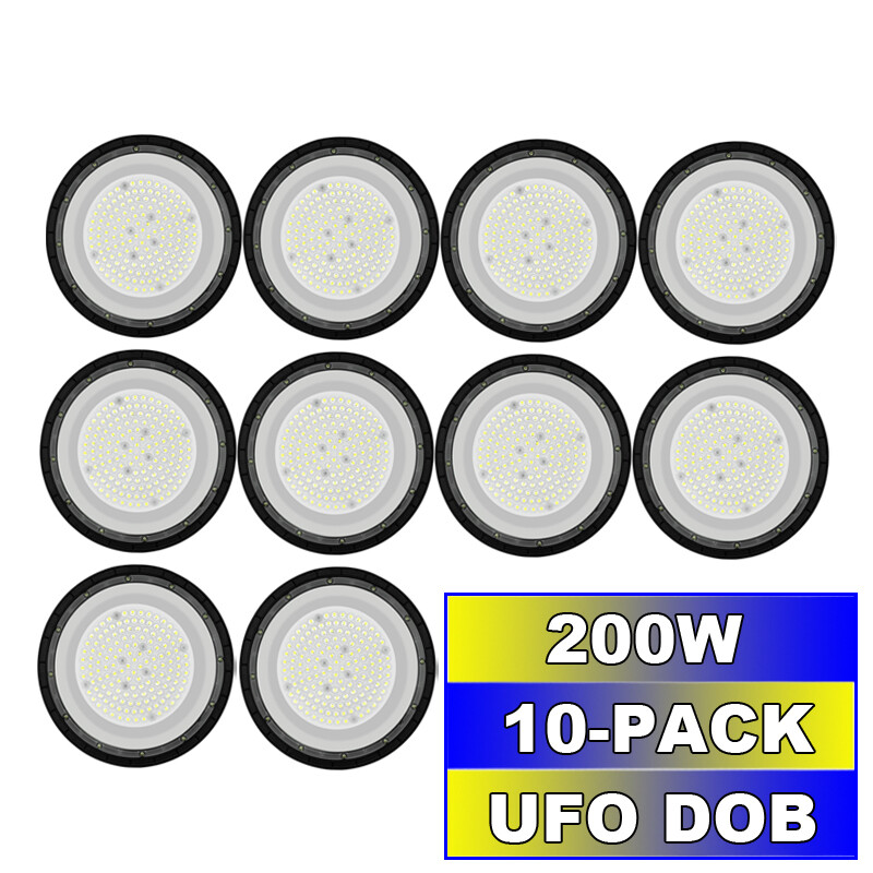 10PACK 200W UFO led high bay light  Factory Commercial Light Fixtures 6500K