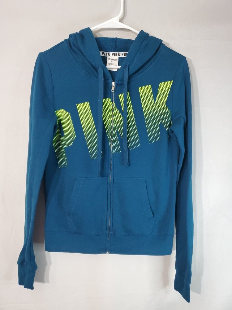VICTORIA'S SECRET PINK Hoodie Women's Size Small Full Zip Long Sleeve Pockets