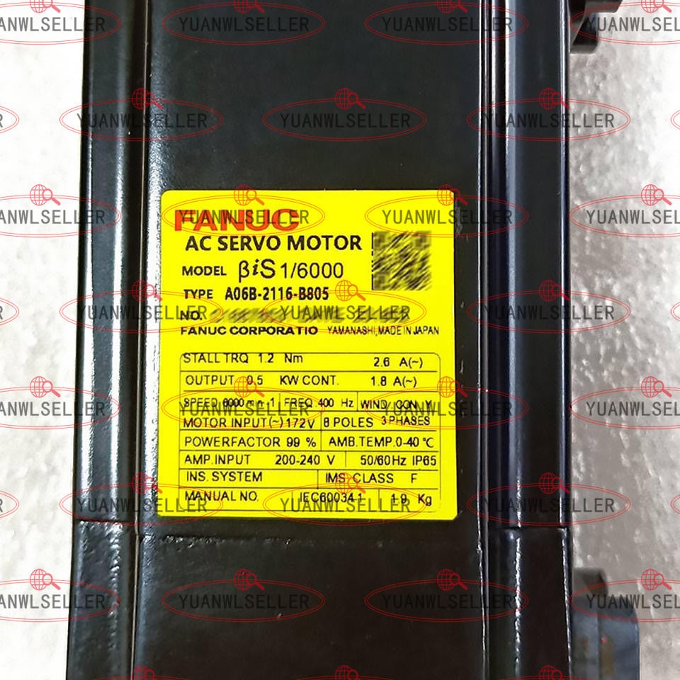 1PCS New FANUC SERVO MOTOR A06B-2116-B805 A06B2116B805