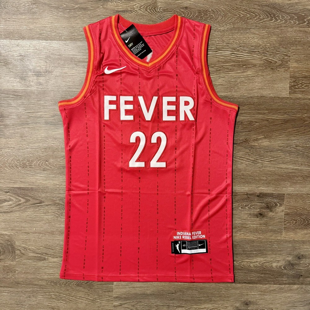 Caitlin Clark #22 Indiana Fever Stitched Red Jersey Men’s  Size Large (50)