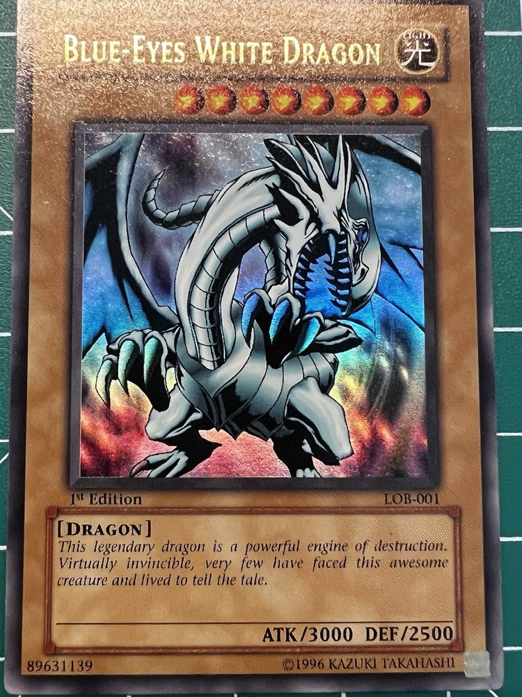Yu-Gi-Oh Blue-Eyes White Dragon LOB-001 1st Edition Ultra Rare Collectible Card