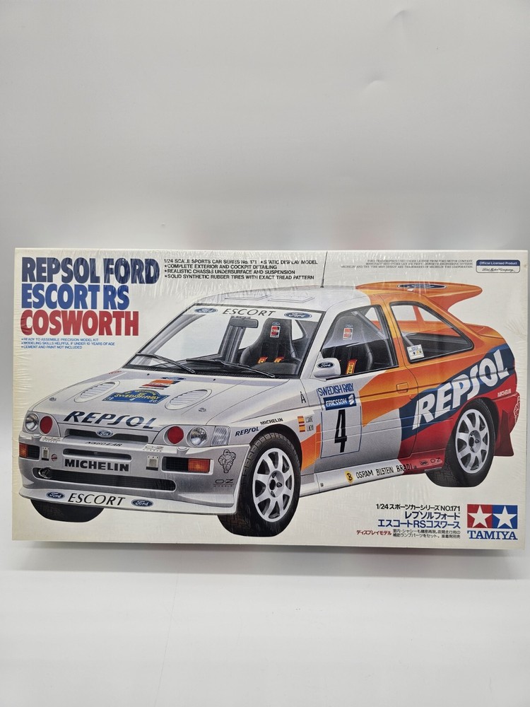 TAMIYA REPSOL FORD ESCORT RS COSWORTH 1/24 Scale Model Kit 24171  SEALED