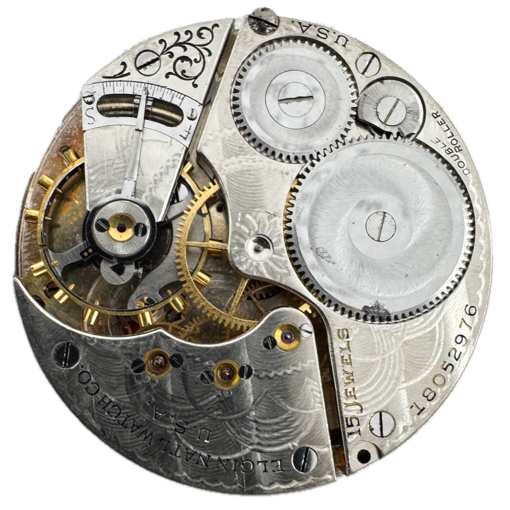 Antique 1915 Elgin 15 Jewel 16s Mechanical Pocket Watch Movement 313 USA