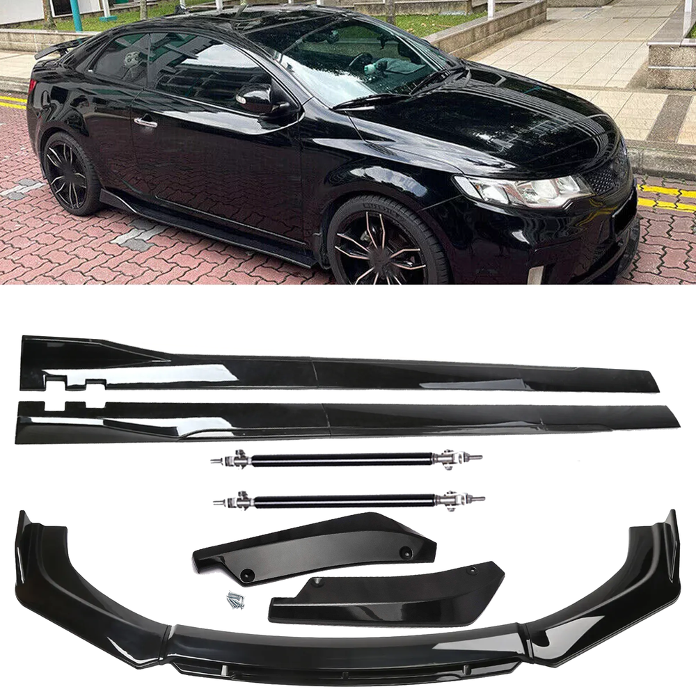 Front Bumper Lip Chin Spoiler Splitter Side Skirt Rear Rod For KIA Stinger