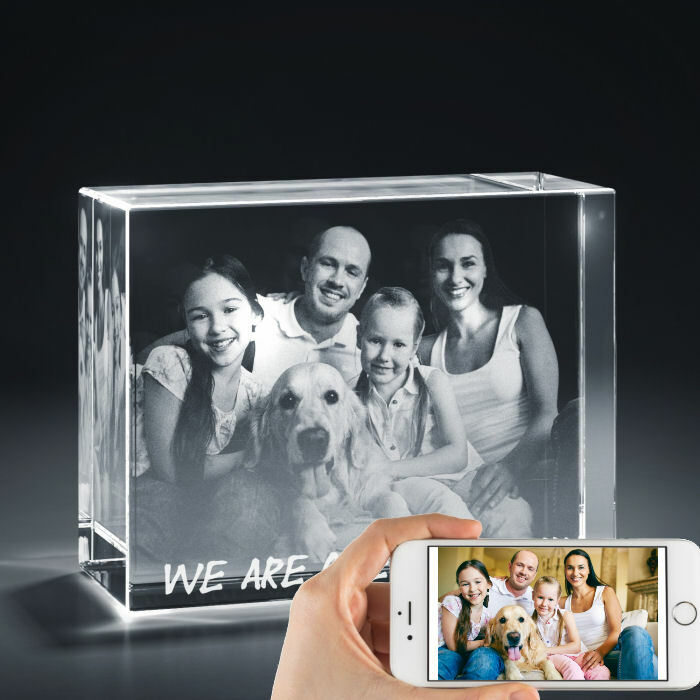 3d Laser Engraved Personalized Crystal Anniversary Gift Gift 3XL Brick Shape
